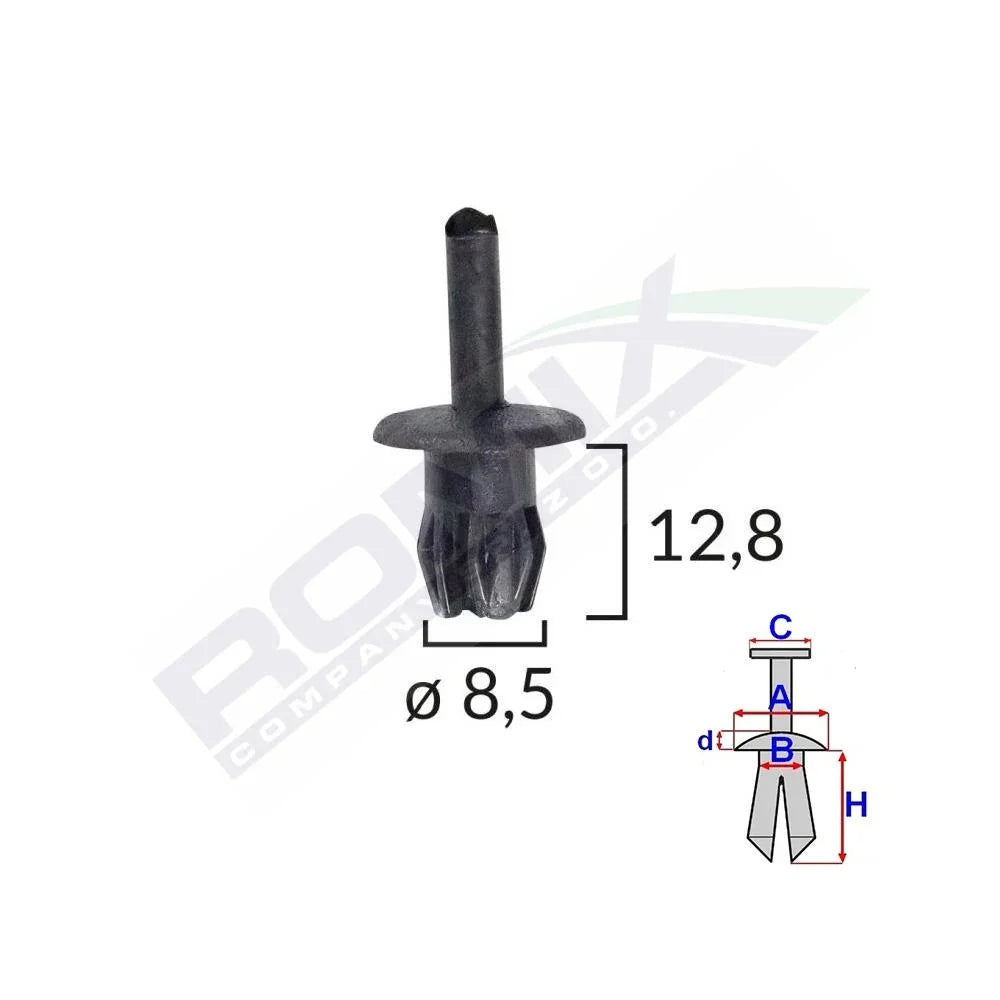 Clips fixare pentru peugeot/vw - negru set 10 buc Romix 20251 – imagine 2