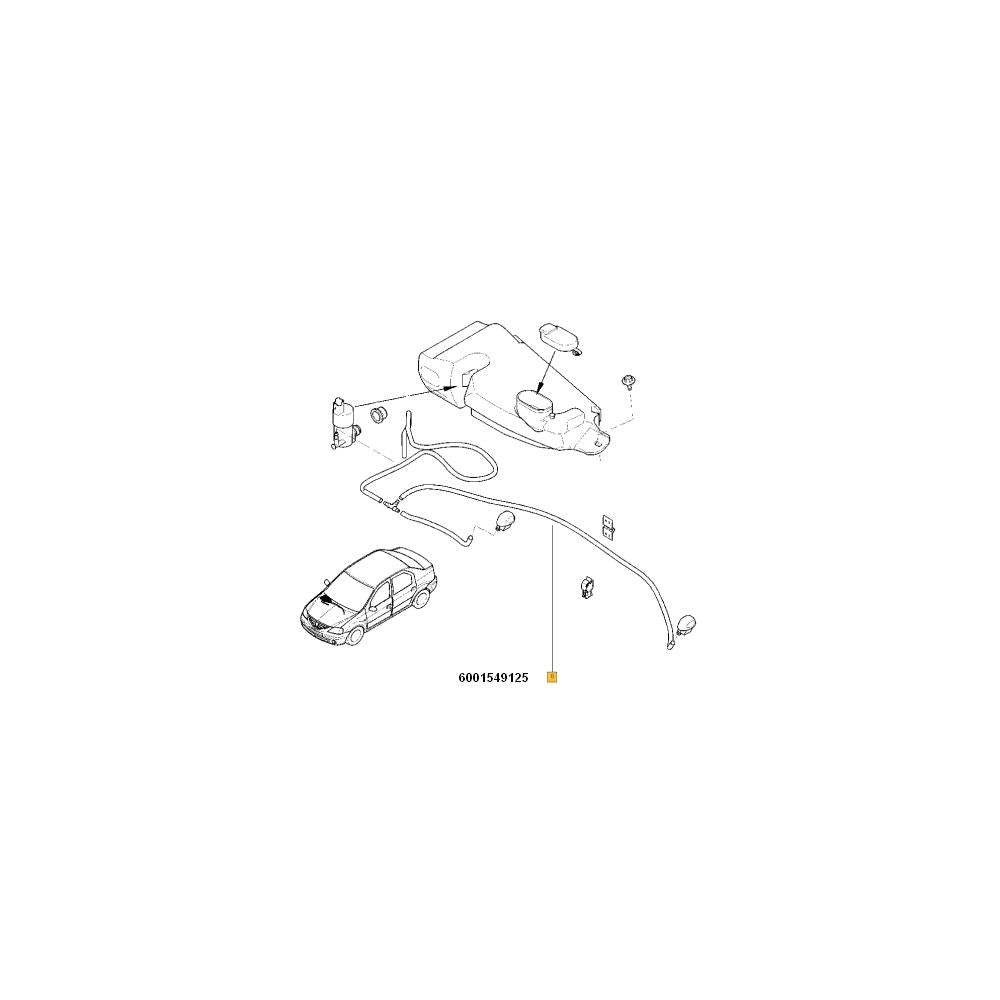 Tub spalator parte pasager log Renault 6001549125