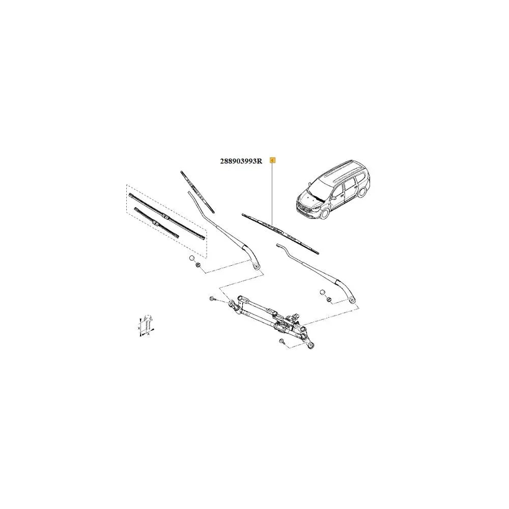 Stergator parbriz 558 mm stanga Renault 288903993R