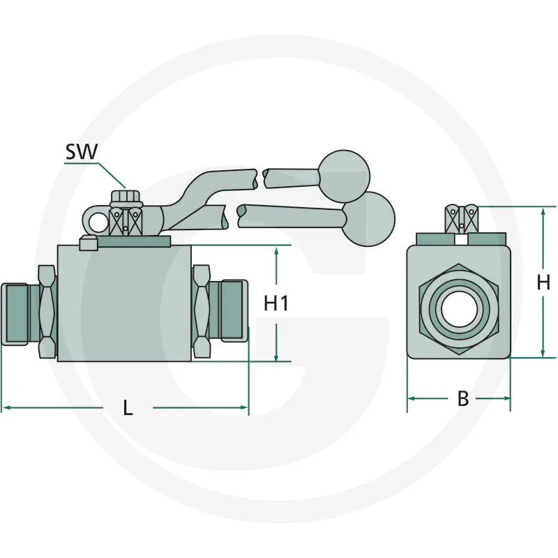 Robinet cu bila hidraulic PISTER BKH 2-12L – M18x1,5 - 81520004