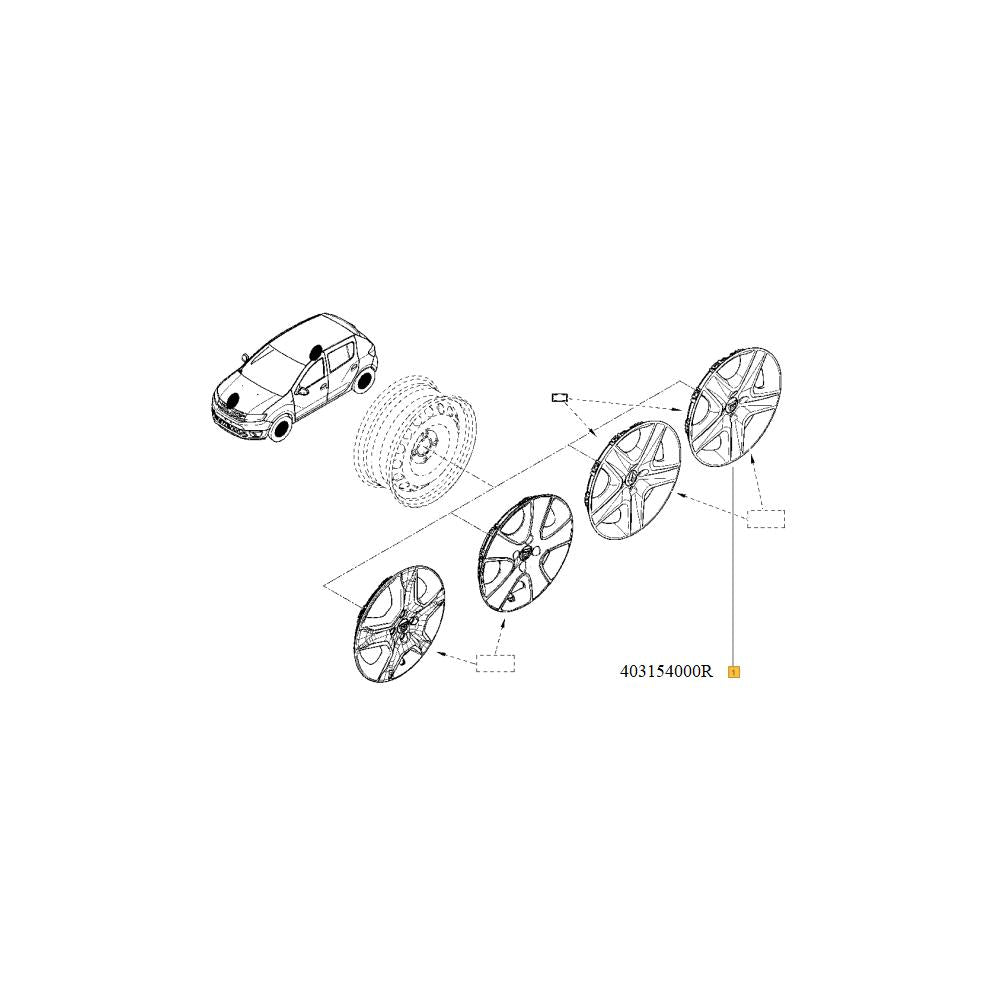 Capac roata tabla 16'' Logan ii Renault 403154000R