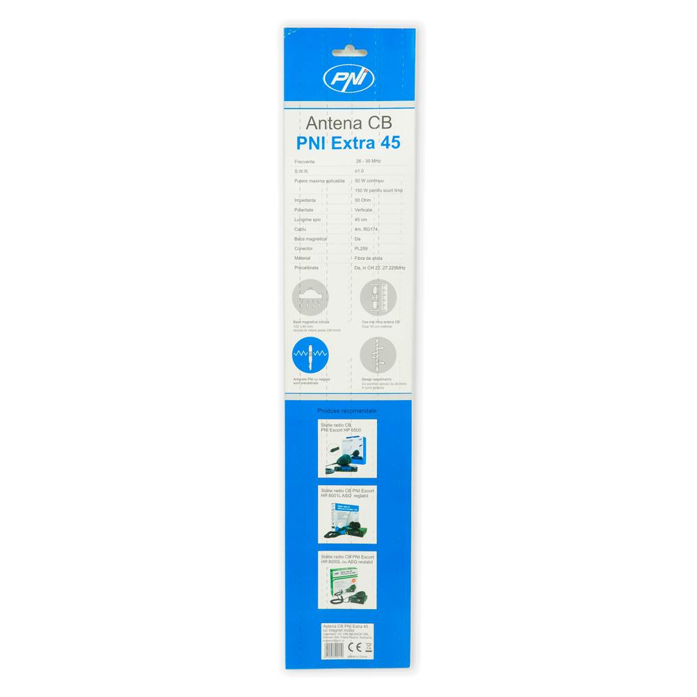 Antena cb Pni extra 45 cu magnet inclus swr 1.0 PNI-EXTRA45
