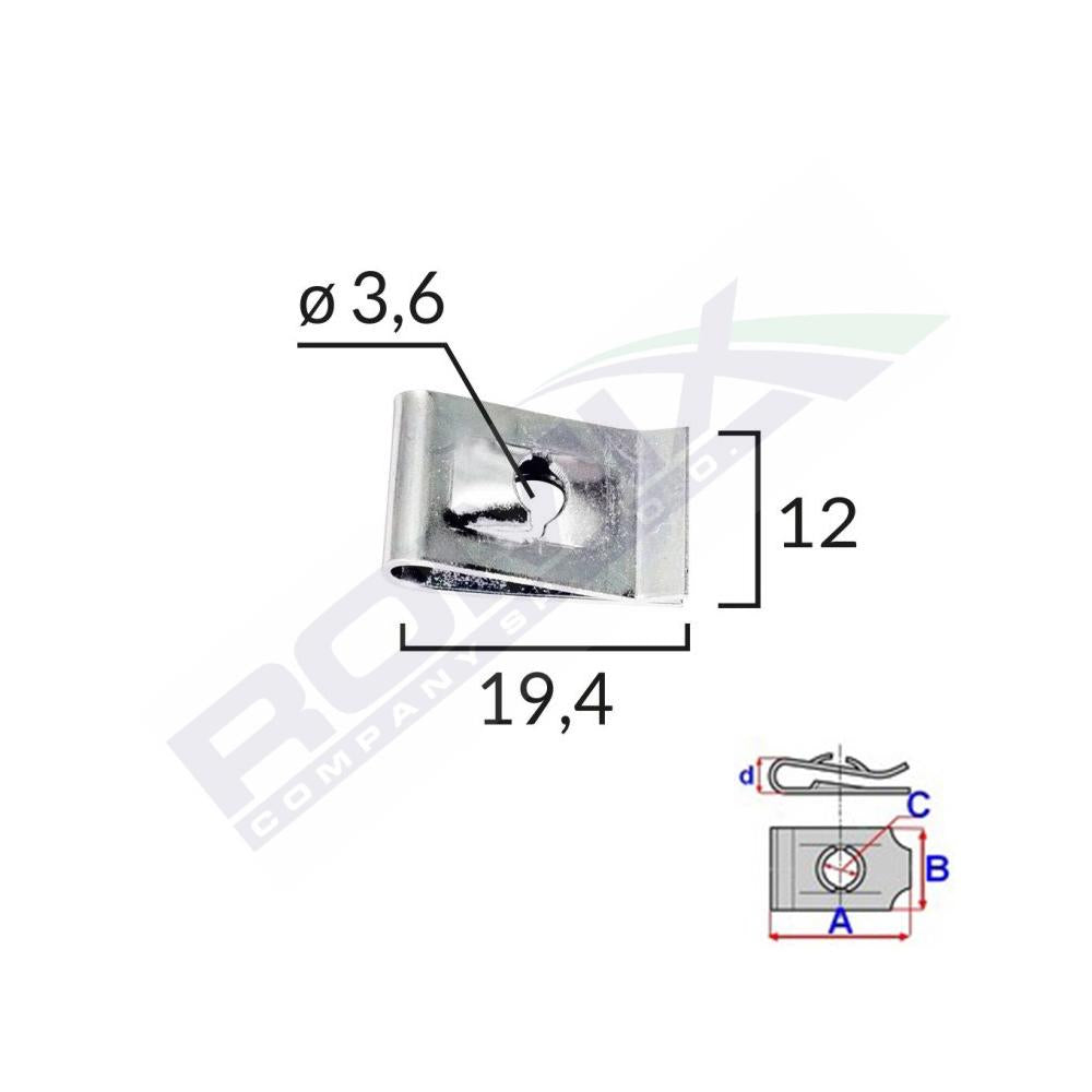 Clips metalic fixare universal set 25 buc Romix 16035