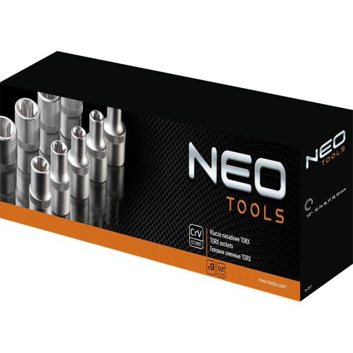 Set tubulare Torx1.2'' CrV 9 bucati Neo Tools 08649 – imagine 2