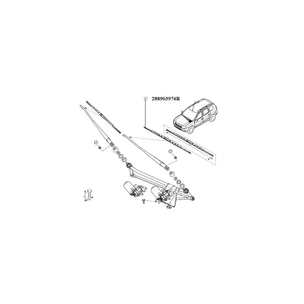 Stergator parbriz 600 mm stanga Renault 288903976R