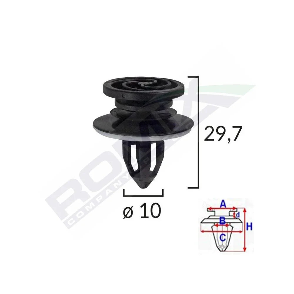 Clips tapiterie usi pentru Audi A4 set 10 buc Romix C50468 – imagine 2