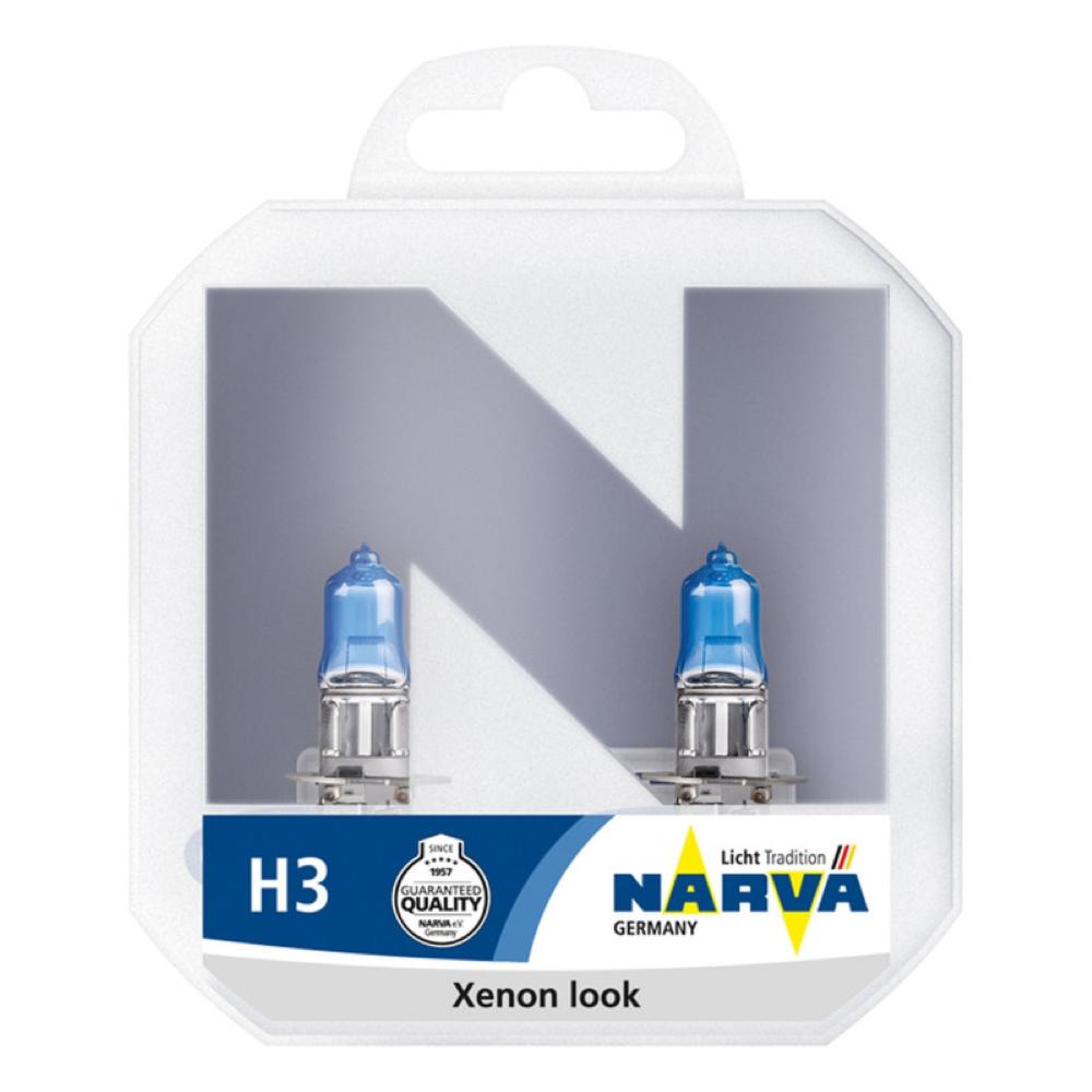 Set 2 becuri far H3 55W 12V range power white Narva 48602RPNVAS2