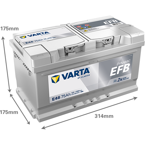 Acumulator Varta Dynamic EFB 75 Ah Start-Stop 575500073K262 – imagine 4