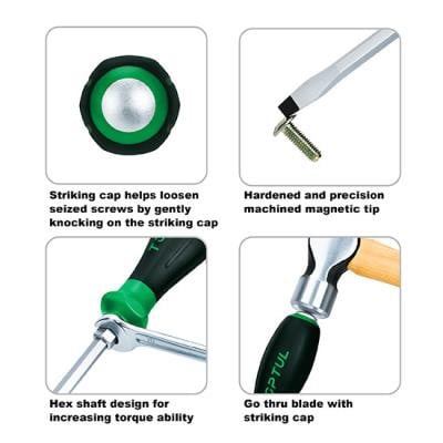 Set 6 piese surubelnite de impact asortate seria proo Toptul GFE0602 – imagine 2