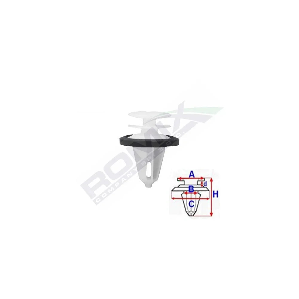 Clips tapiterie pentru Ford 9.6X21.9MM alb - set 10 buc Romix C70304 – imagine 2