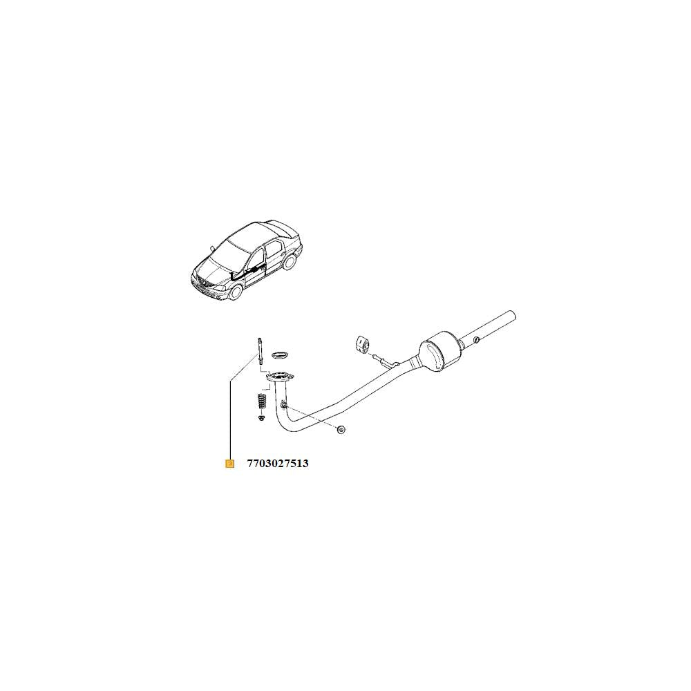 Surub M8 x 125 Logan Renault 7703027513