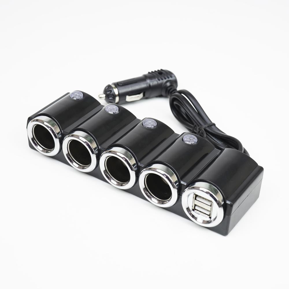 Incarcator auto Pni lighter 04 cu 4 iesiri bricheta 12V/24V si 2 iesiri USB (1A), indicator LED PNI-SBR04