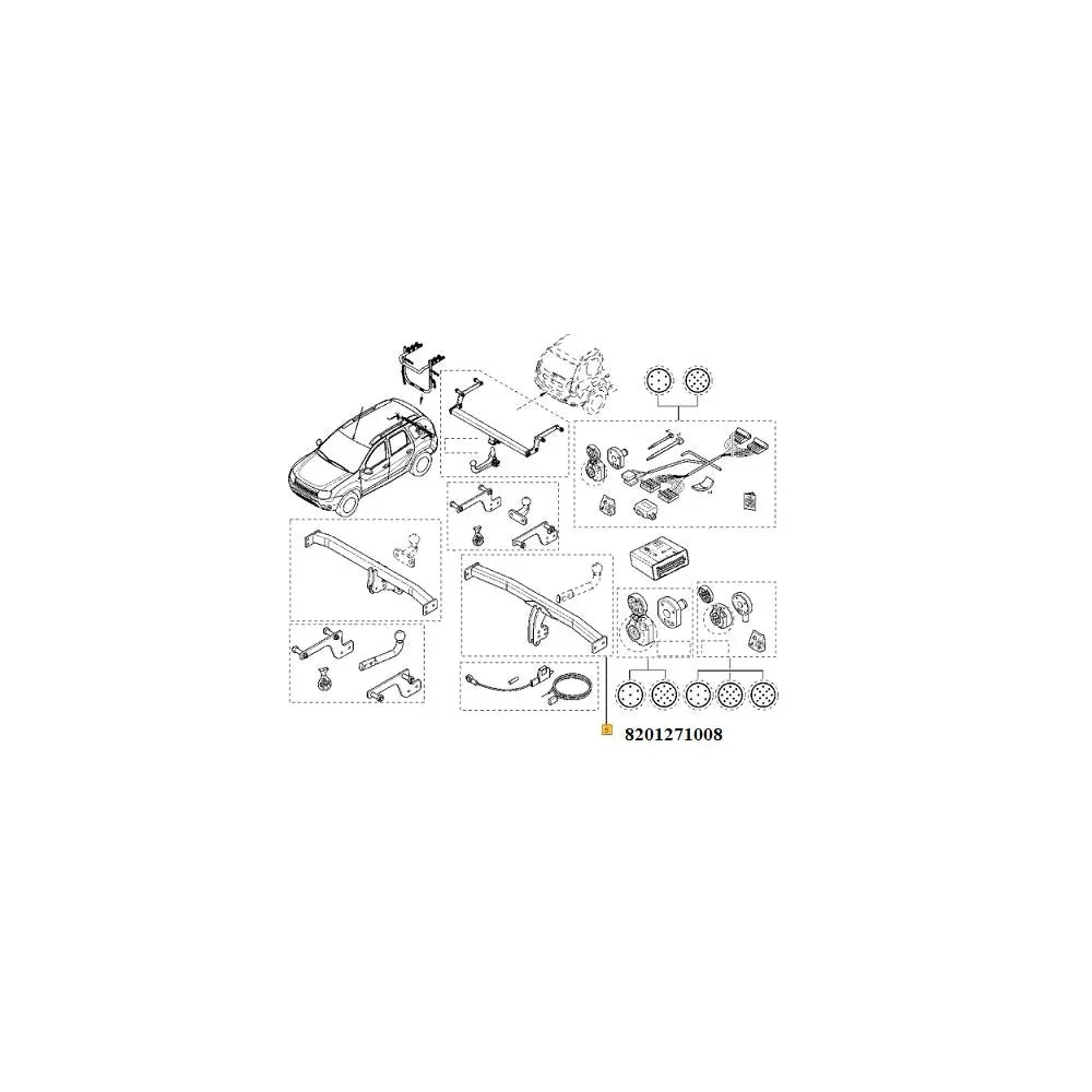 Traversa carlig remorcare Renault 8201271008
