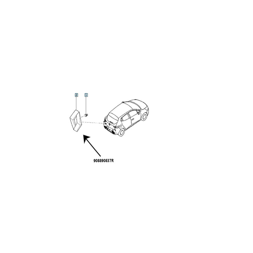 Emblema hayon Renault 908890837R