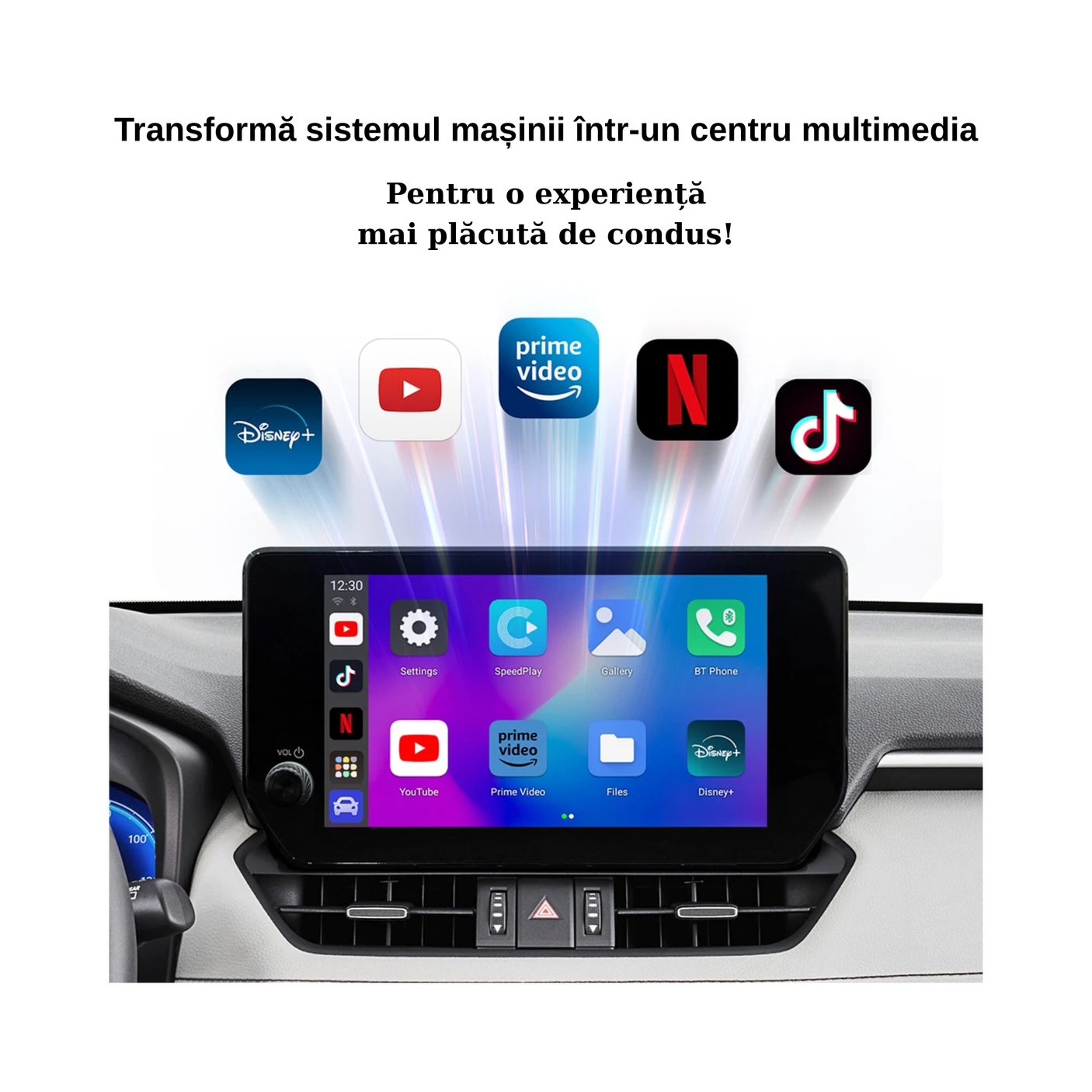 Adaptor Wireless Android 13 CarPlay & Android Auto – Netflix YouTube