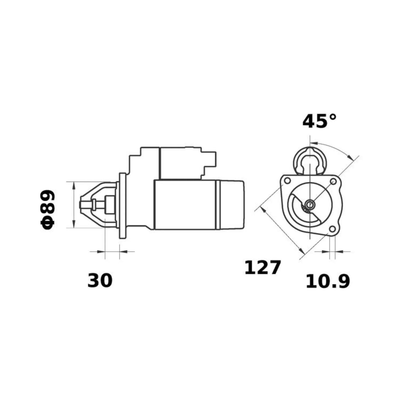 Electromotor tractor 12V 4,2kW Case IH/New Holland – MAHLE MS168