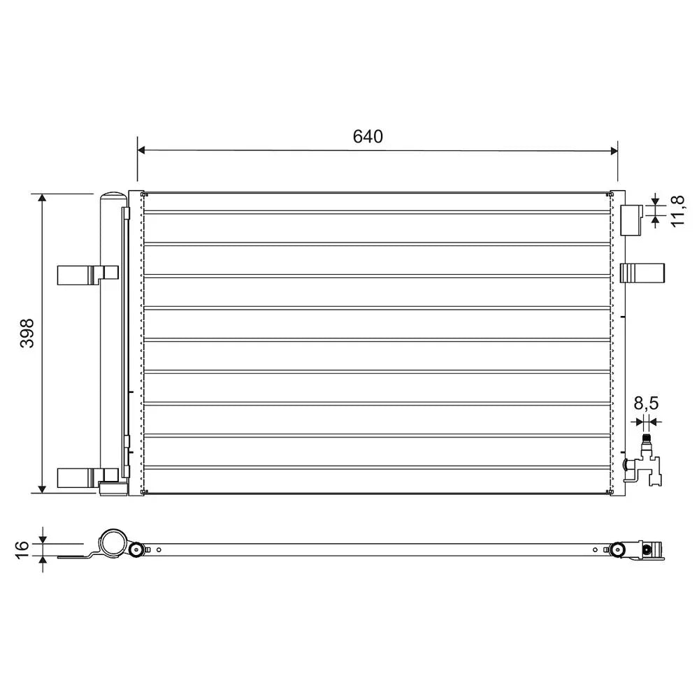 Radiator aer conditionat (condensor) Valeo 812661