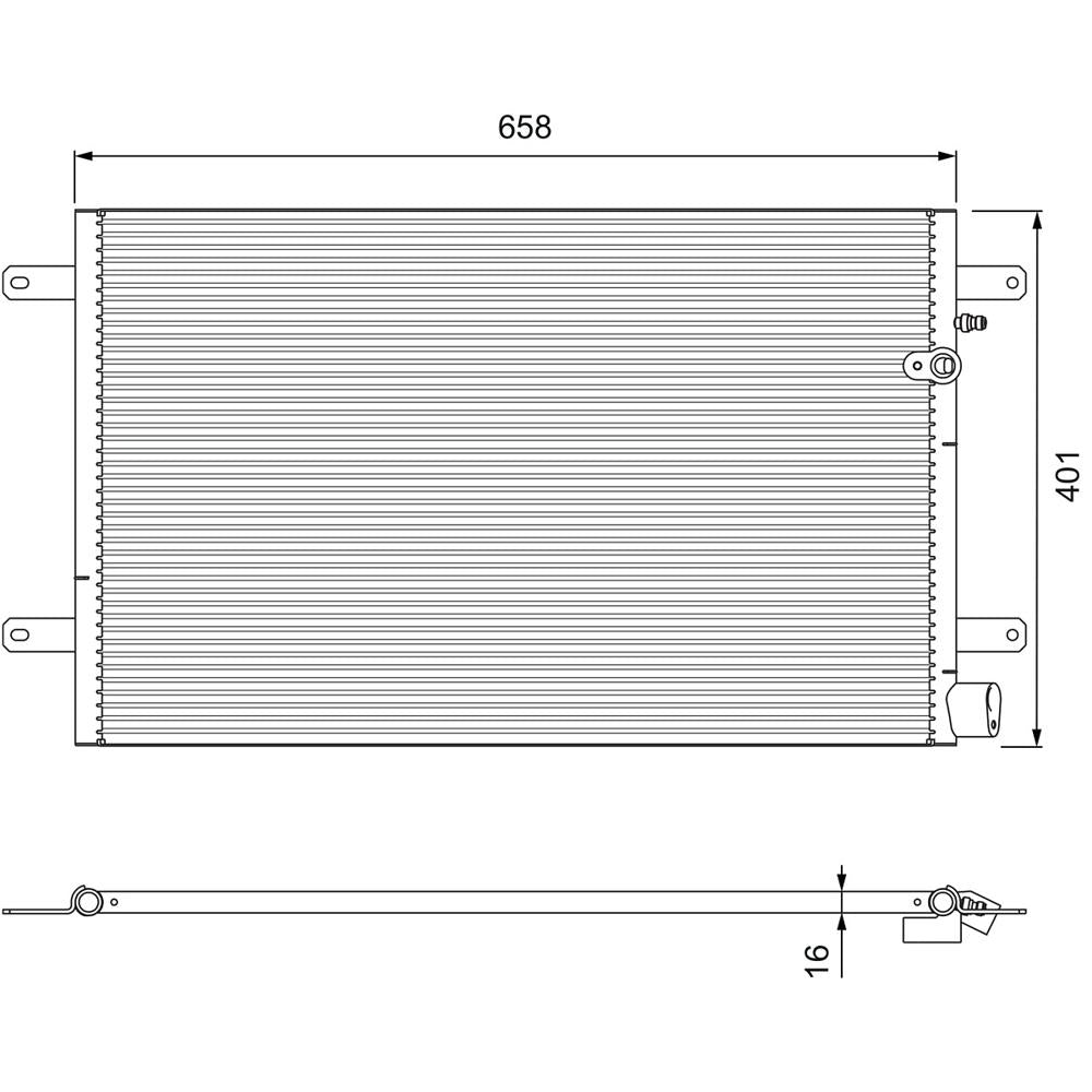 Radiator aer conditionat (condensor) Valeo 814004