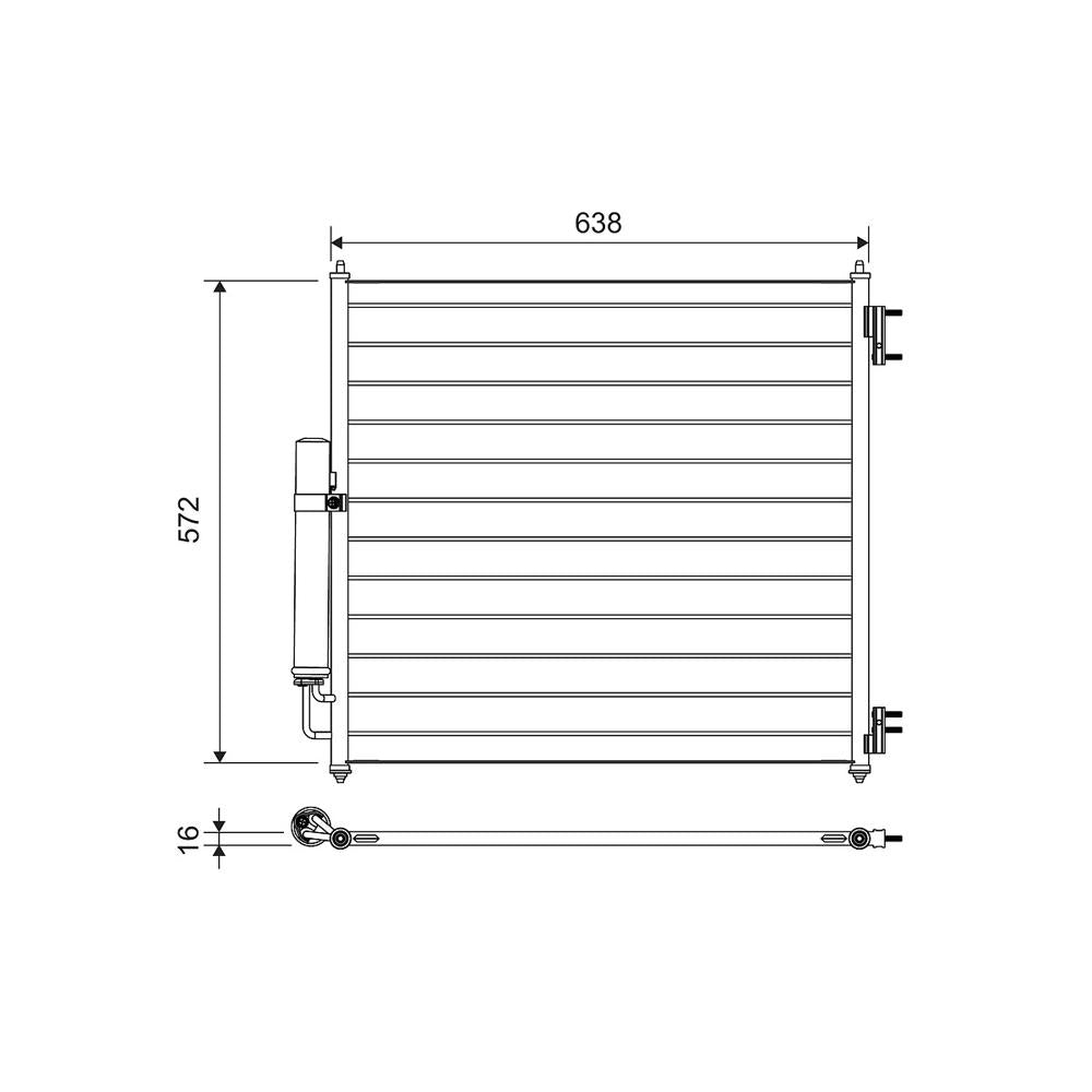 Radiator aer conditionat (condensor) Valeo 814053