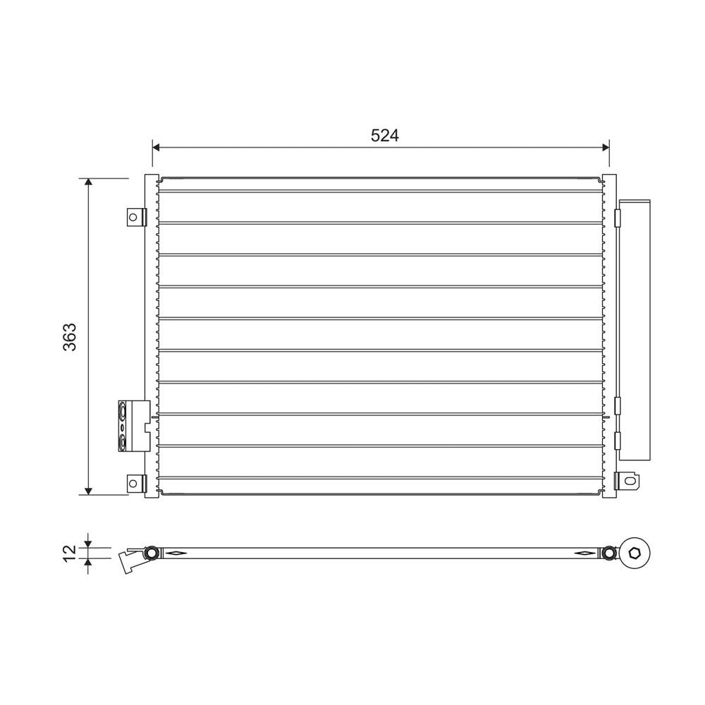 Radiator aer conditionat (condensor) Valeo 814155