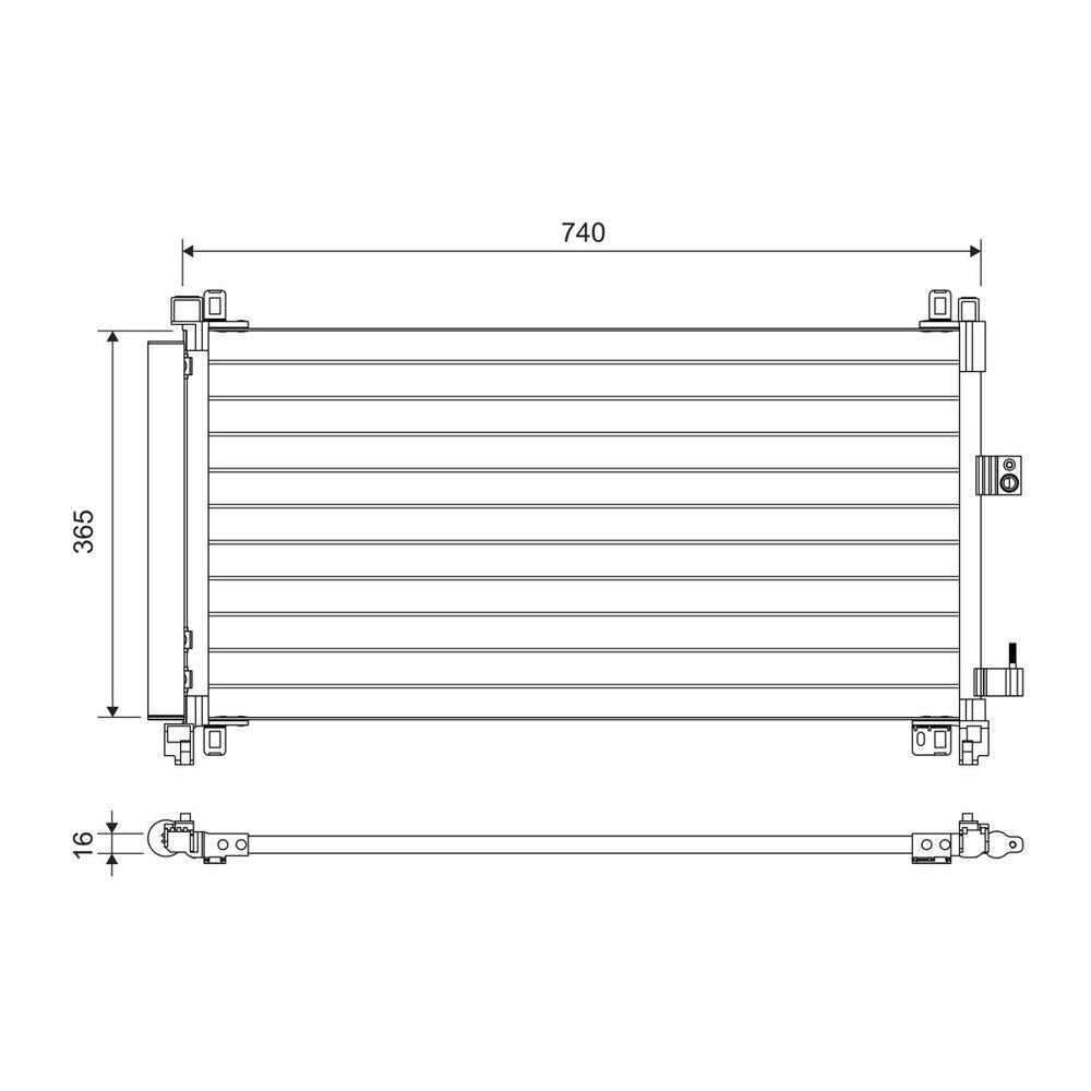 Radiator aer conditionat (condensor) Valeo 822703