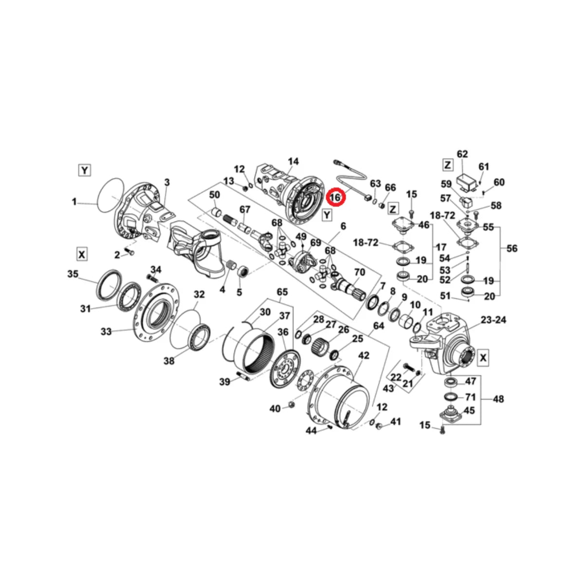Cablu senzor pozitie ASM punte fata Dana Spicer 733.06.034.01