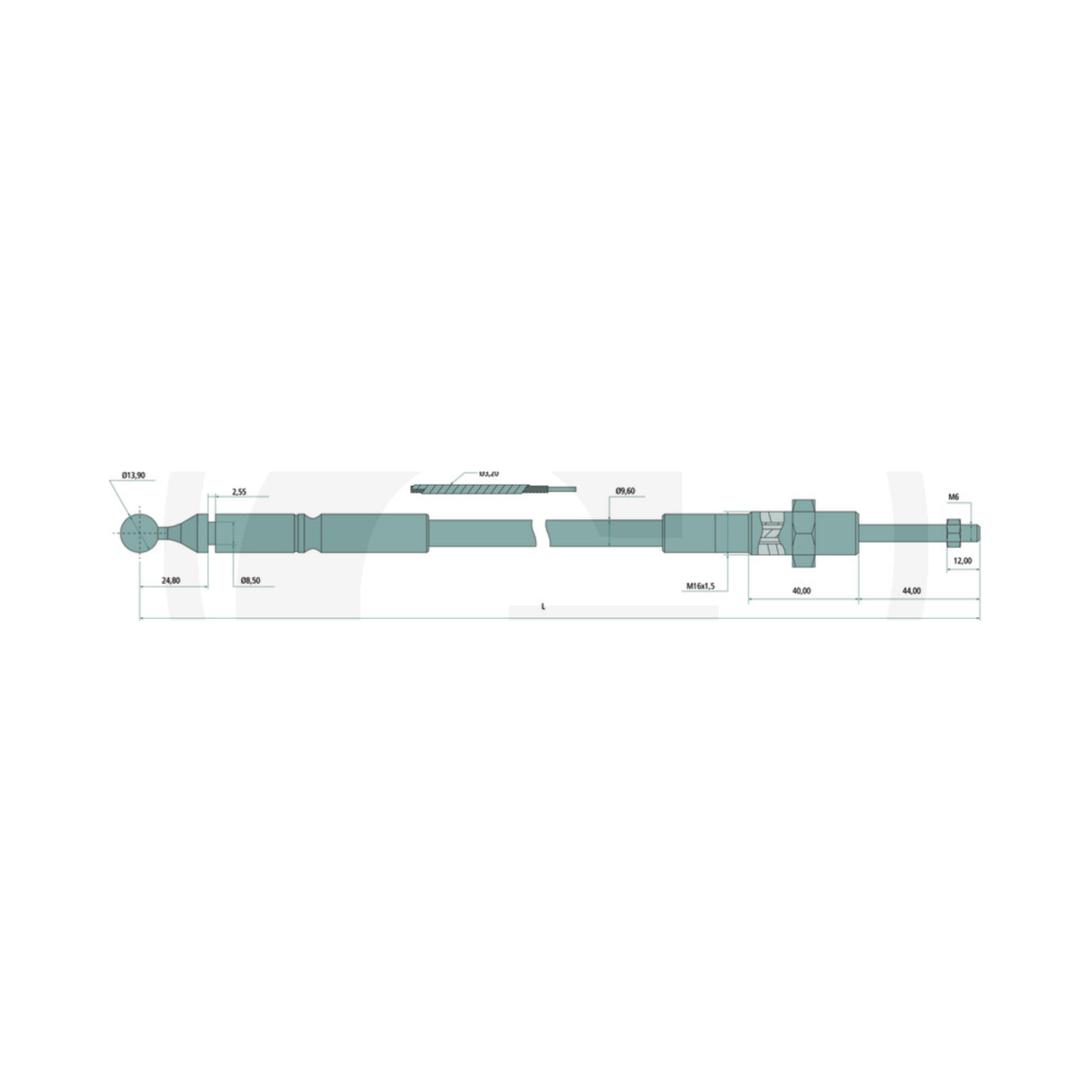 Cablu incarcator frontal Bowden 2000 mm P40 si P80 – GRANIT 87002314 2