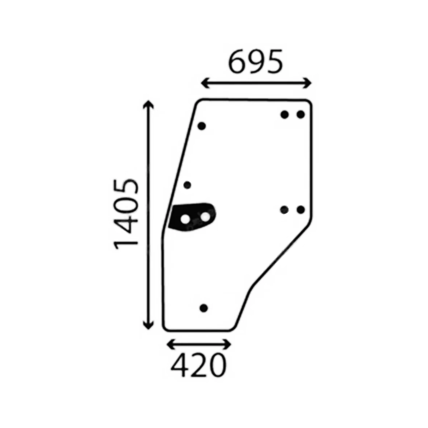 Geam usa stanga Deutz-Fahr AgroPrima AgroExtra DX 3 – GRANIT 65004099