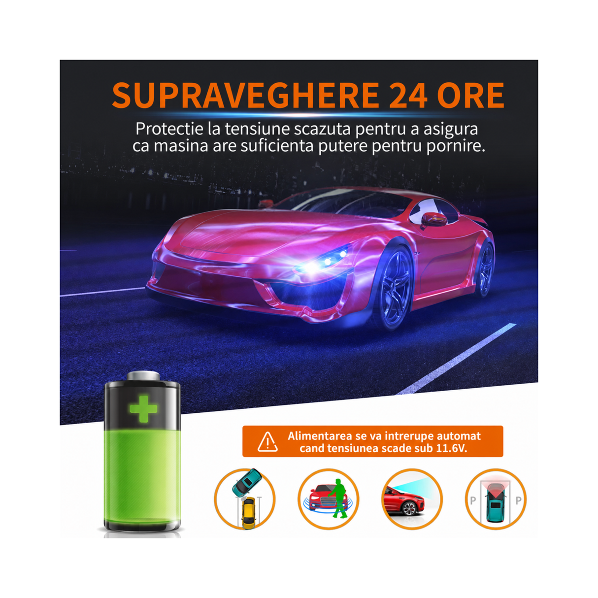 Kit alimentare camera auto DVR USB-C 12V/24V 5V 2.5A
