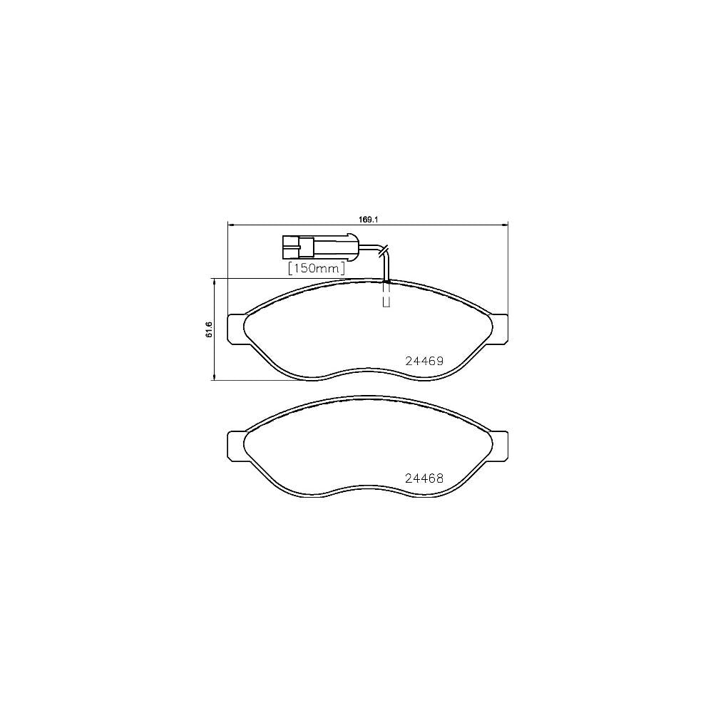 Set placute frana fata Brembo P 23 143