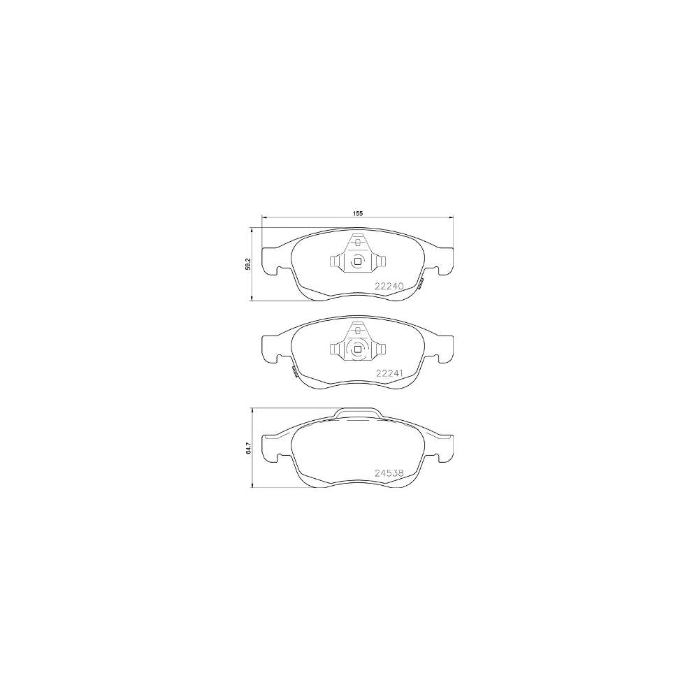 Set placute frana frana disc Brembo P 23 165