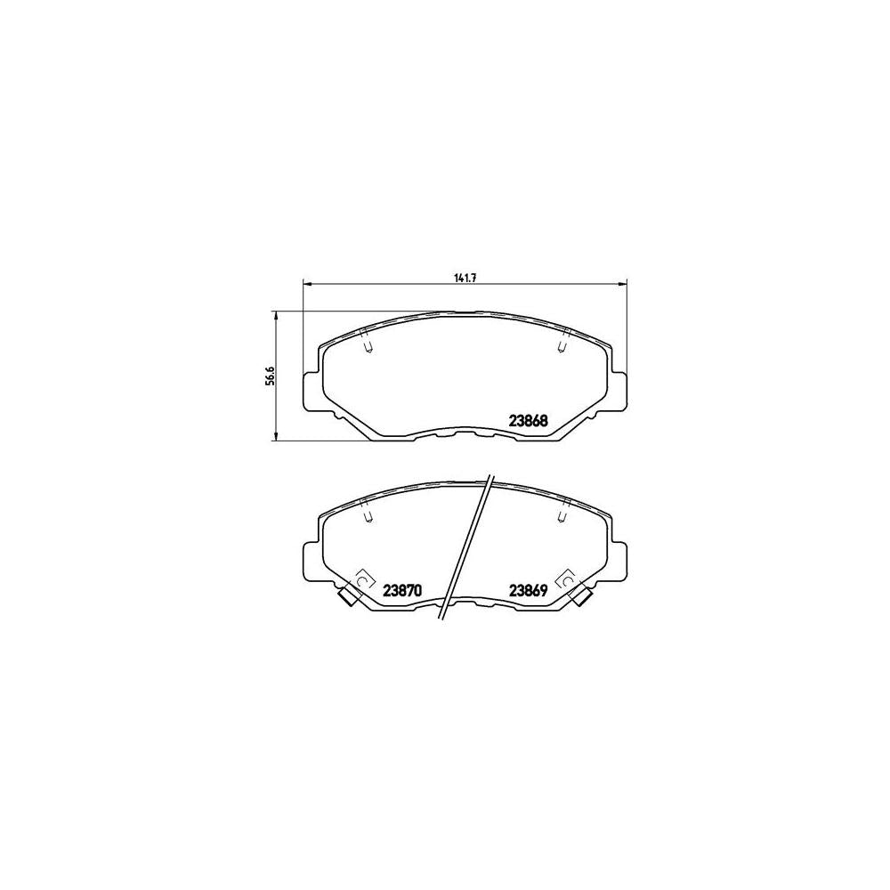 Set placute frana Brembo P 28 035