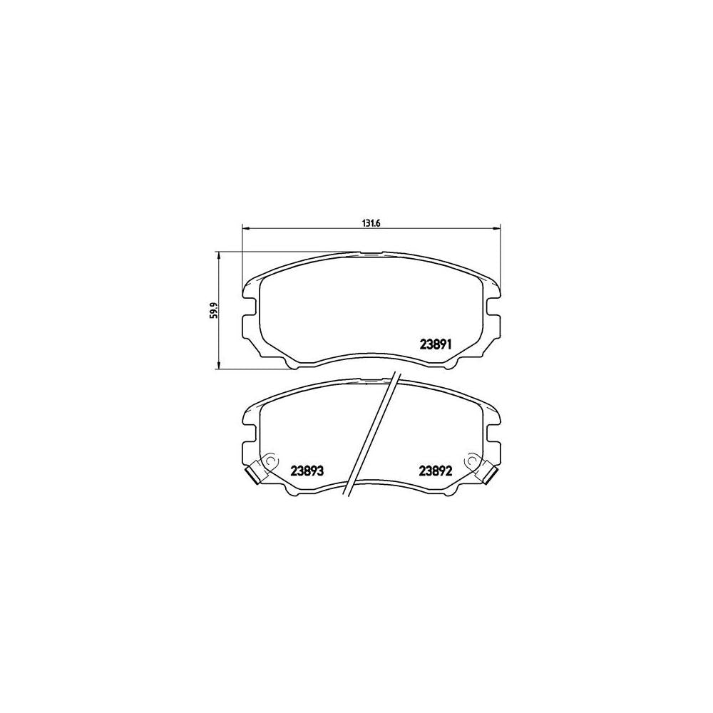 Set placute frana Brembo P 30 018