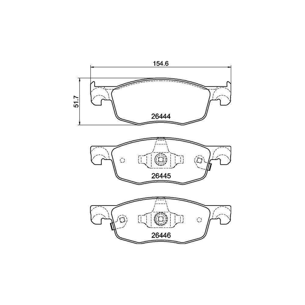 Set placute frana fata Brembo P 83 185