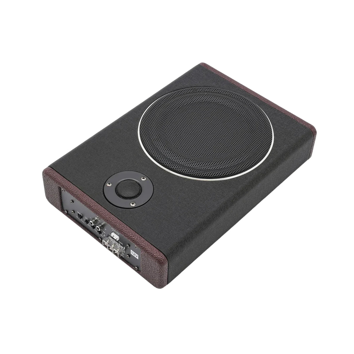Subwooferautoactivslim8inchsubscaun12V600Wbassreglabil1