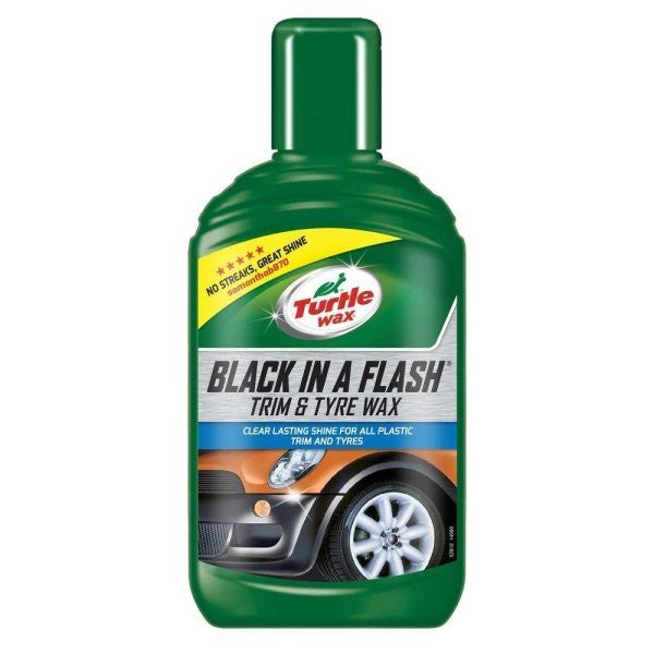 Dressing lucios pentru chedere si anvelope TURTLE WAX Black in a Flash 300 ml TWFG52791