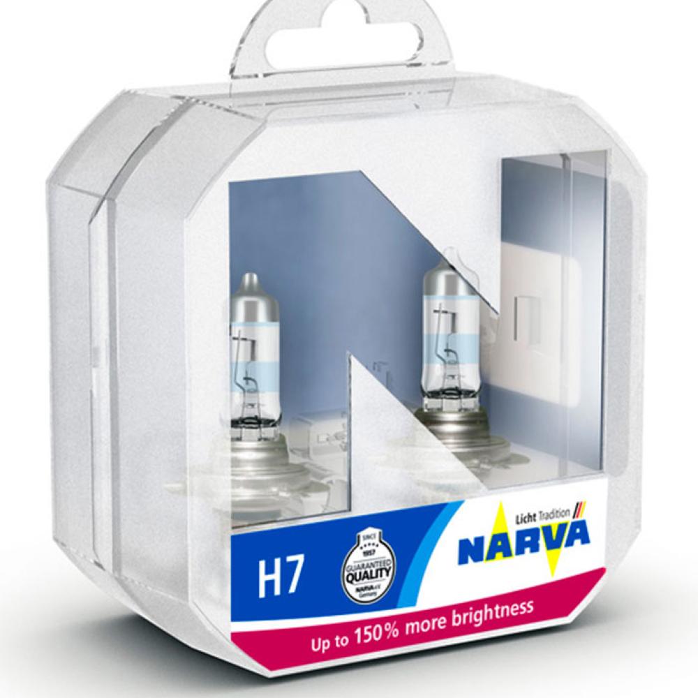 Set 2 becuri far H7 55W 12V range power 150 Narva 48071RPNVAS2