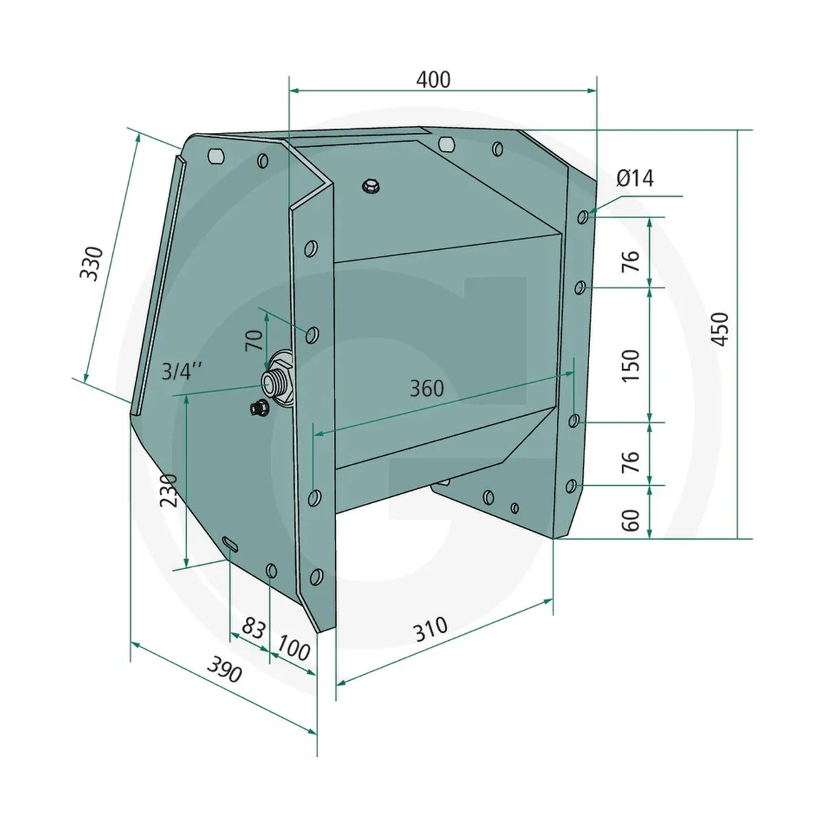 Schita dimensiuni Adapatoare cu supapa Mod. 500 SUEVIA 330SU1300500