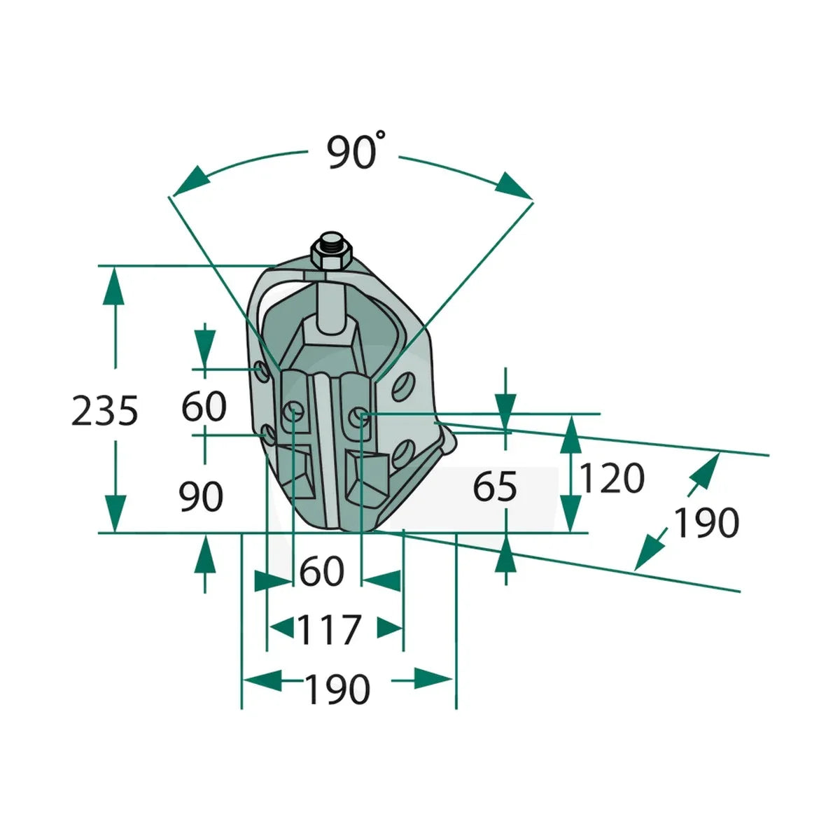 Schita dimensiuni Adapatoare Mod. 370 SUEVIA 330SU1000370