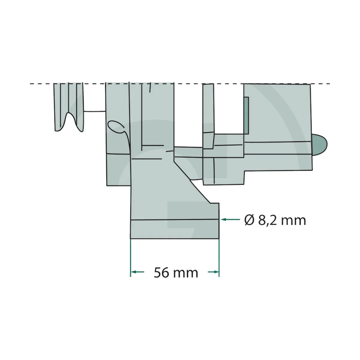 Schita dimensiuni Alternator 14V 65A – 1163752 / / JAN3154 compatibil John Deere, Case IH, New Holland MAHLE 379IA0499