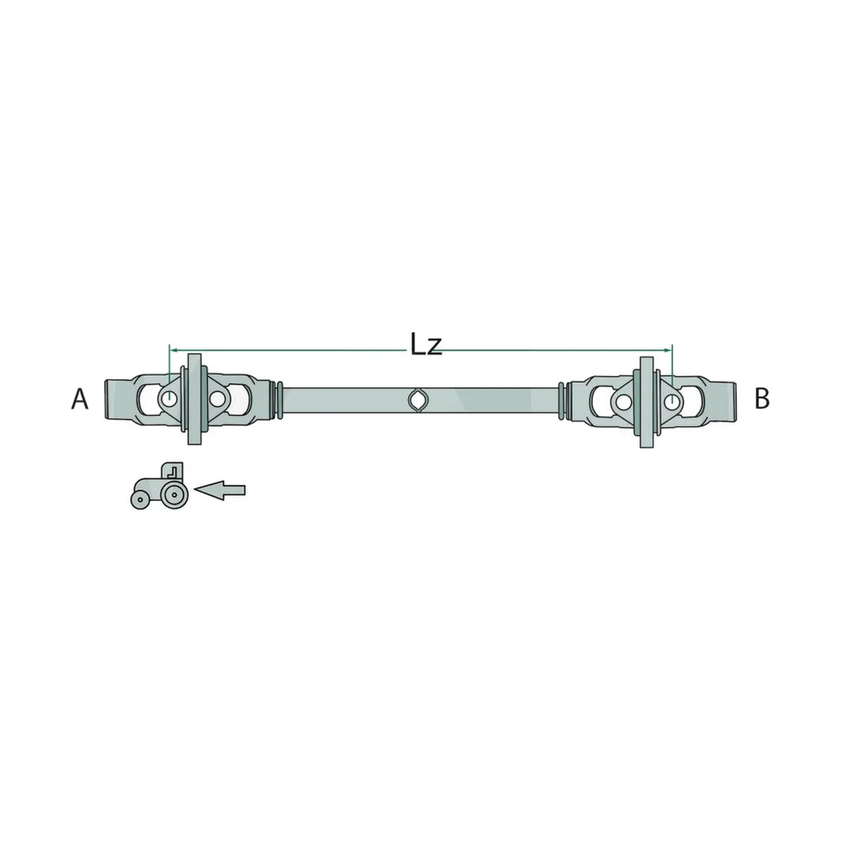 Schita dimensiuni Arbore cardanic BLUELINE 3770860248956WW