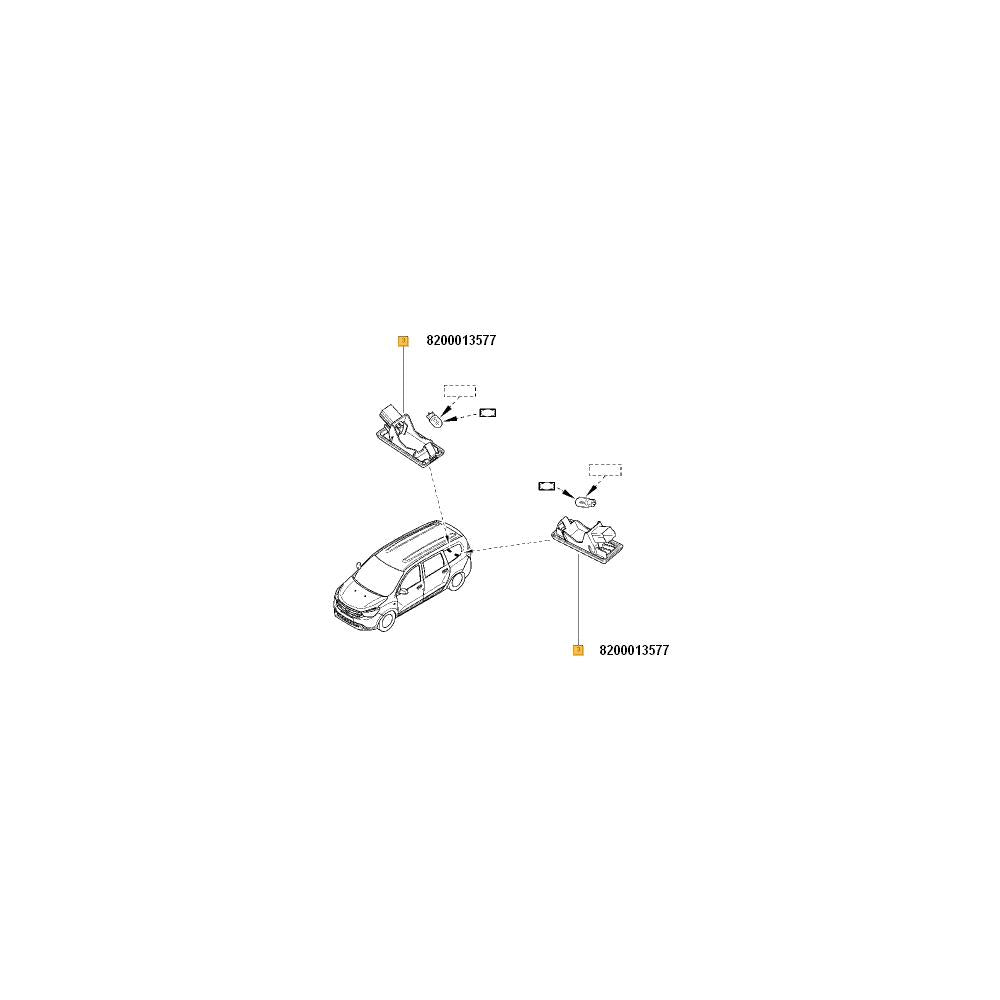Lampa numar Renault 8200013577
