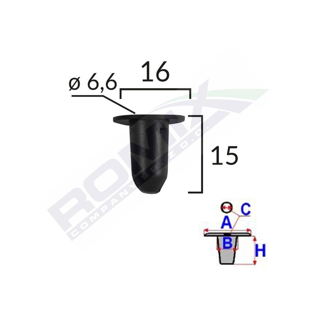 Clema fixare prag pentru Vw set 10 buc Romix C60453