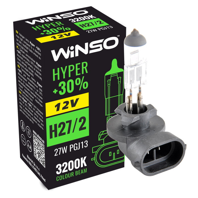 Bec Halogen Winso 12V H27/2 HYPER +30% 27W PGJ13 712890