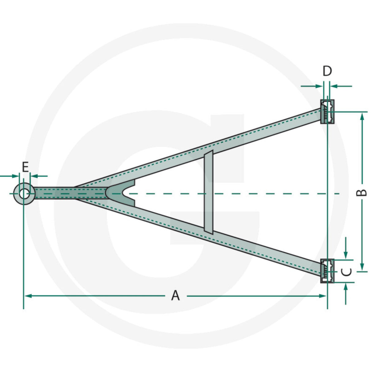 Schema dimensiuni bara de remorcare JOST GNZ 27 35740860000