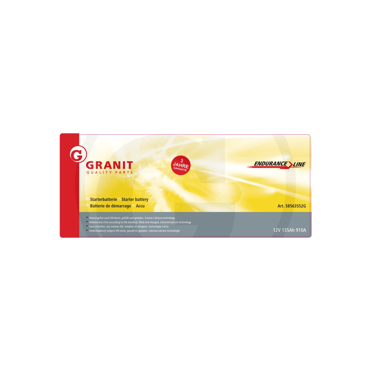 Baterie tractor 12V 135Ah GRANIT ENDURANCE ENERGY 58563552G – imagine 2