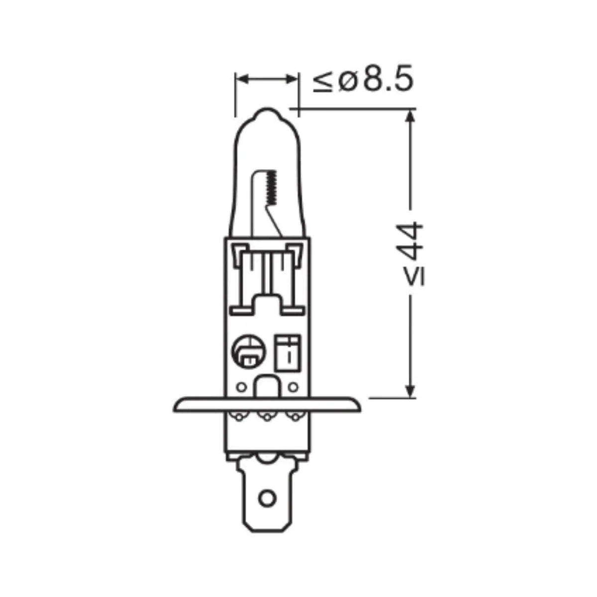 Bec auto far halogen Osram H1 Original Line 12V 55W 64150
