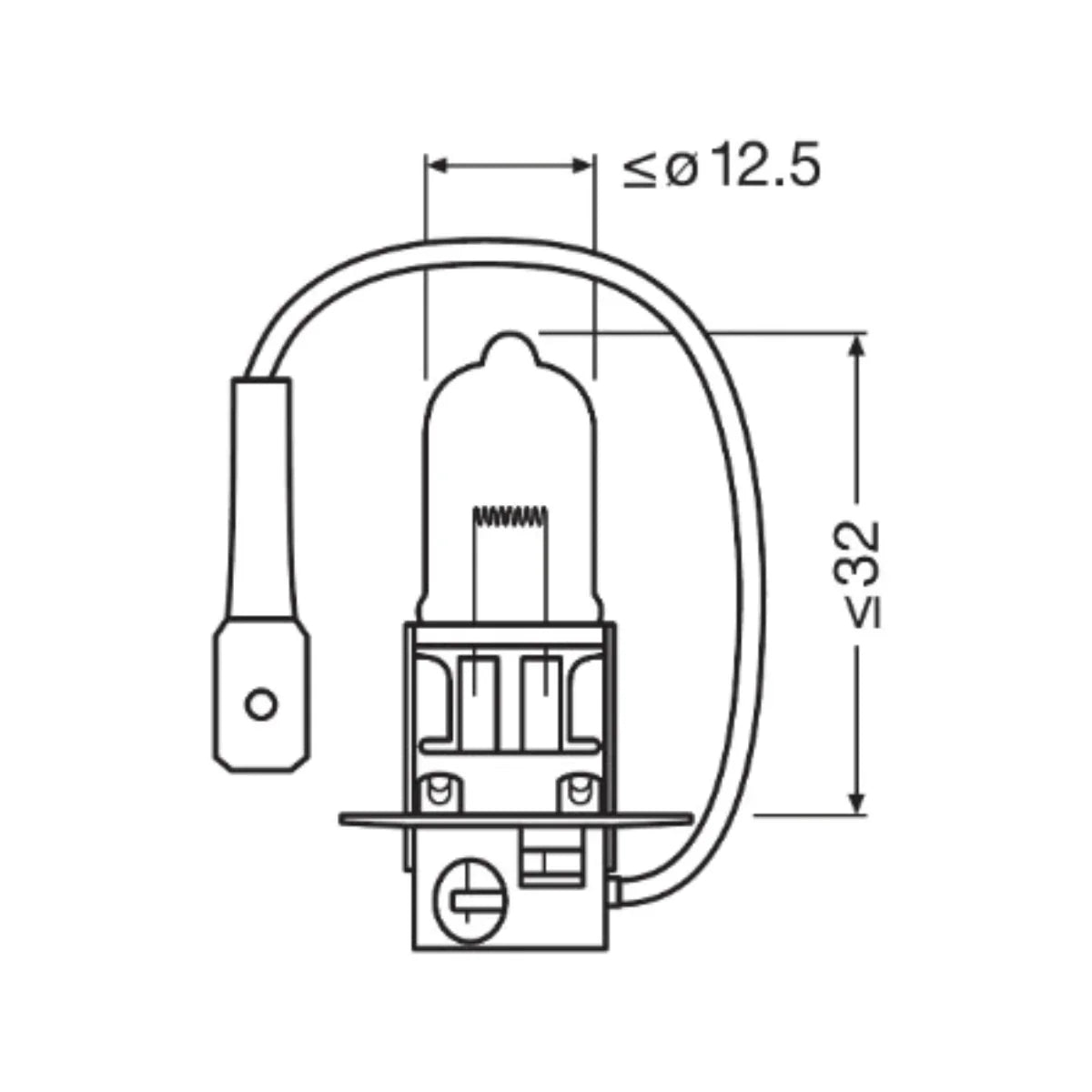 Bec auto far halogen Osram H3 Original Line 12V 55W 64151