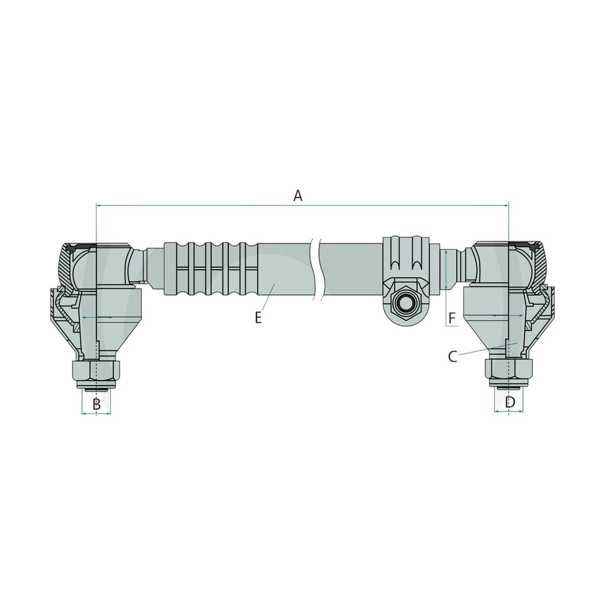 Schita dimensiuni Bieleta directie pe o parte reglabil GRANIT 38710900