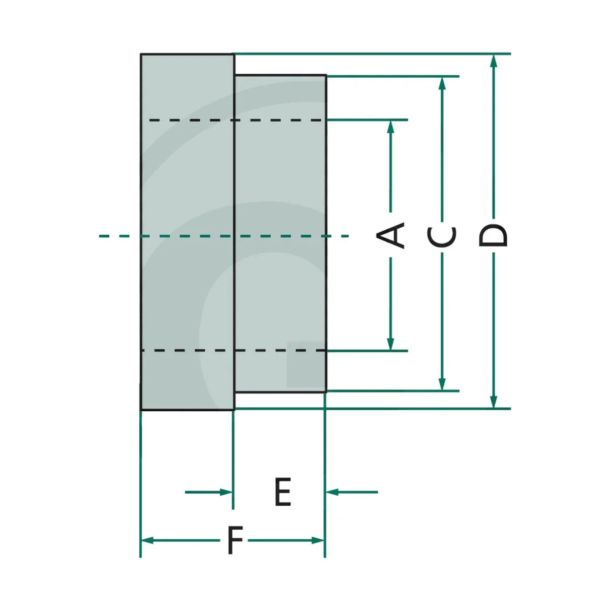 Schita dimensiuni Bucsa suport elastica, fara canelura, pentru E 3 GRANIT 220223842